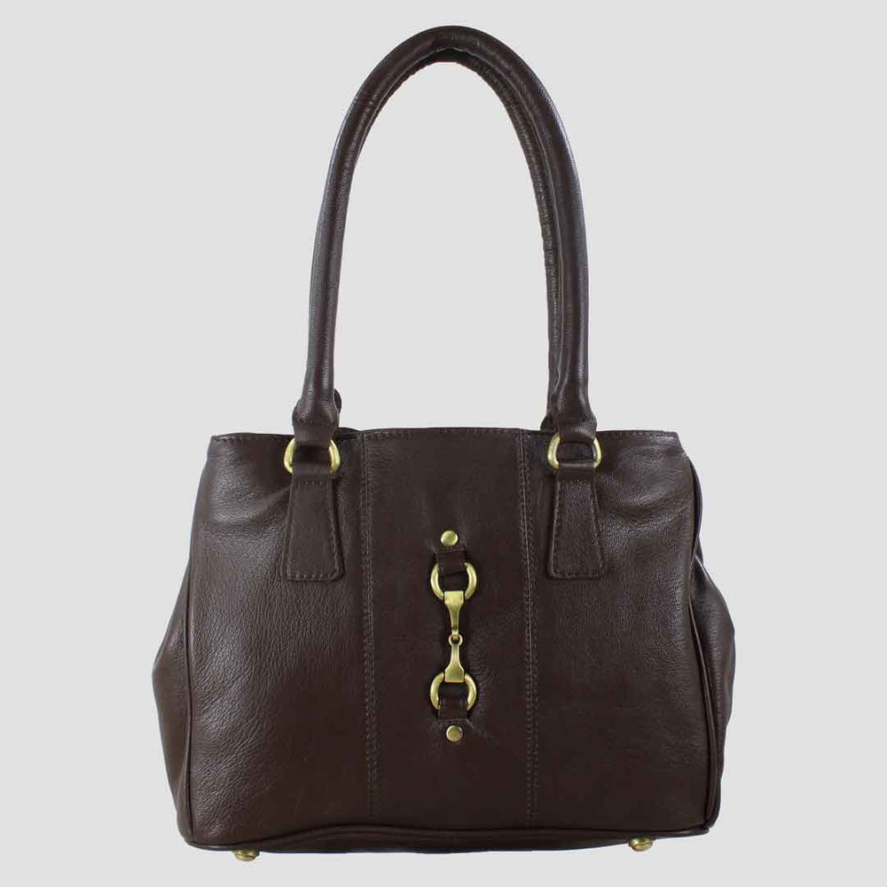 Sadie Handbag with Snaffle in Brown