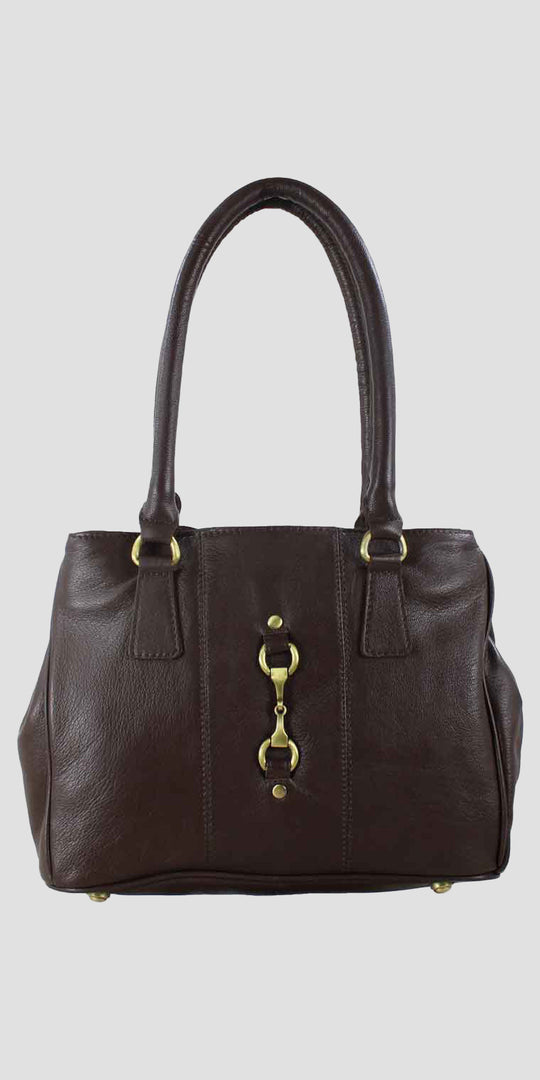 Sadie Handbag with Snaffle in Brown