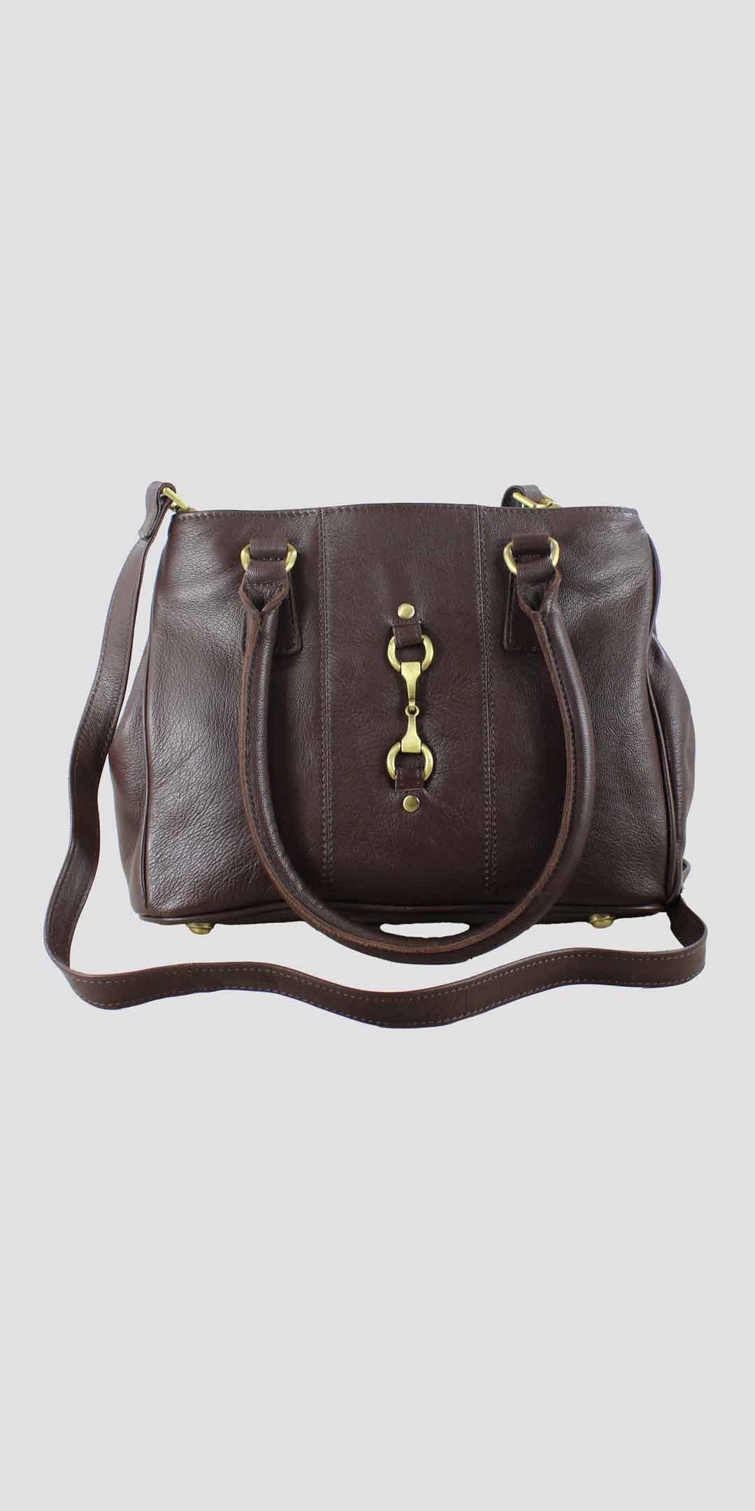 Sadie Handbag with Snaffle in Brown
