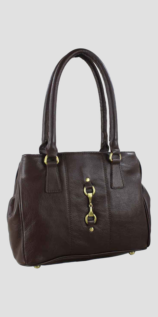 Sadie Handbag with Snaffle in Brown