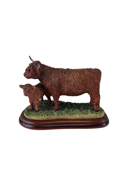 Highland Cow and Calf Model Border Fine Arts