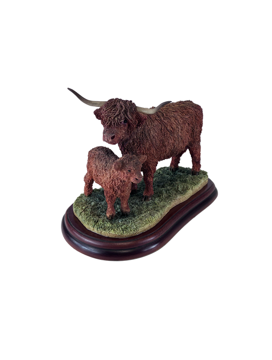 Highland Cow and Calf Model Border Fine Arts