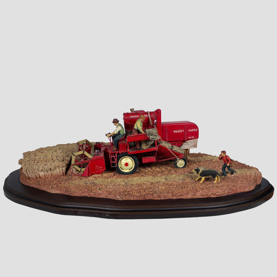 Harvest Break Massey Harris 726 Combine Country Artist Model With Original Certificate