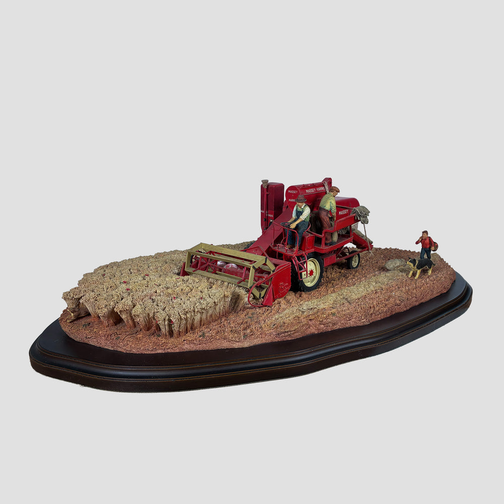 Harvest Break Massey Harris 726 Combine Country Artist Model With Original Certificate