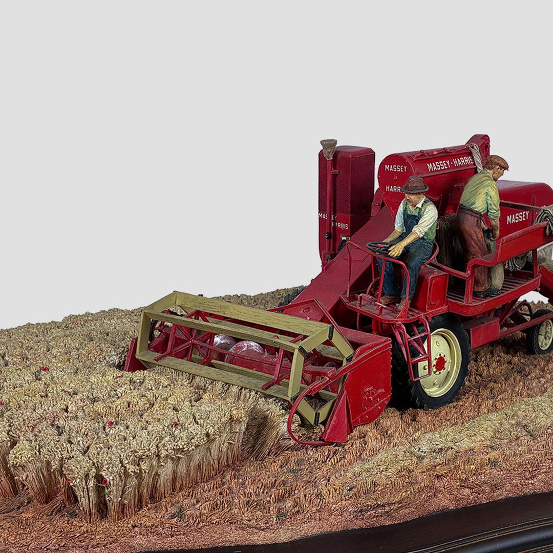 Harvest Break Massey Harris 726 Combine Country Artist Model With Original Certificate