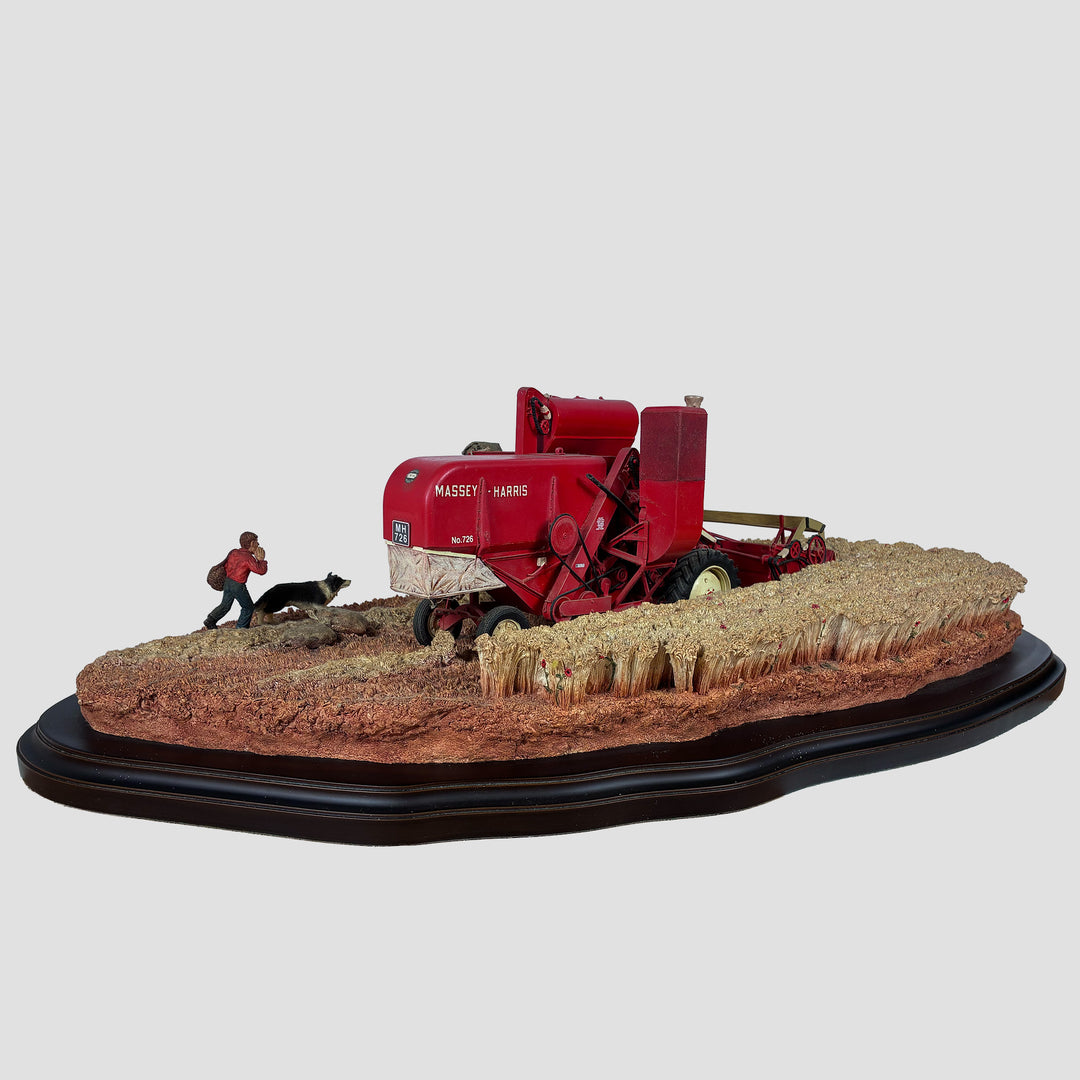 Harvest Break Massey Harris 726 Combine Country Artist Model With Original Certificate