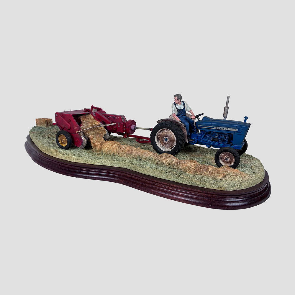 Hay Baling Ford 2000 Border Fine Arts Tractor Model With Original Certificate