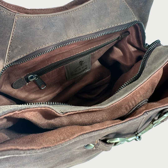 Grace Slouchy Snaffle Handbag in Hunter