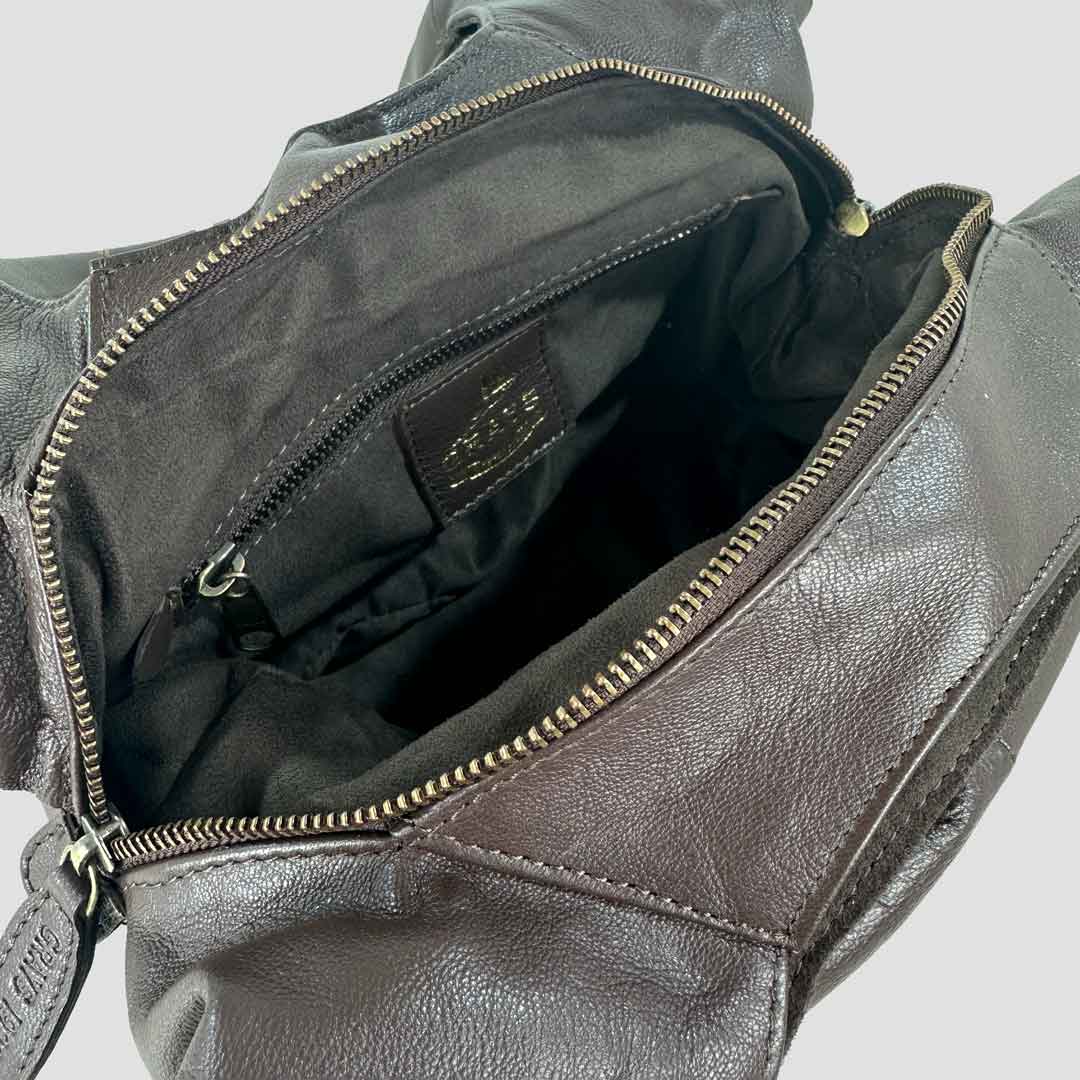 Grace Slouchy Snaffle Handbag in Brown