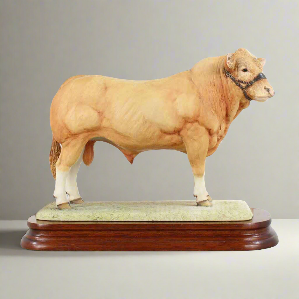 Blonde D'aquitaine Bull Border Fine Arts