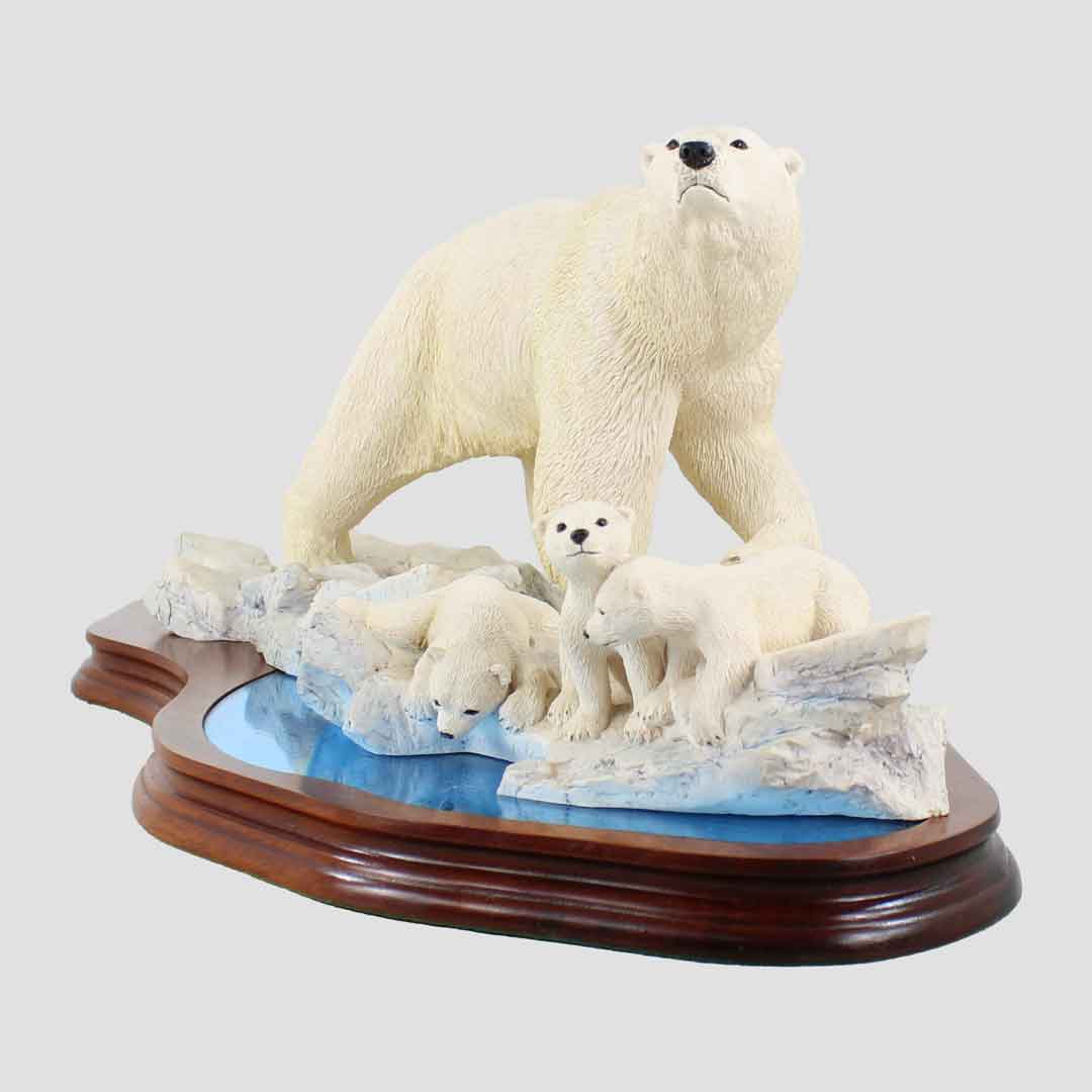 Arctic Adventure Border Fine Arts Polar Bear and Cubs