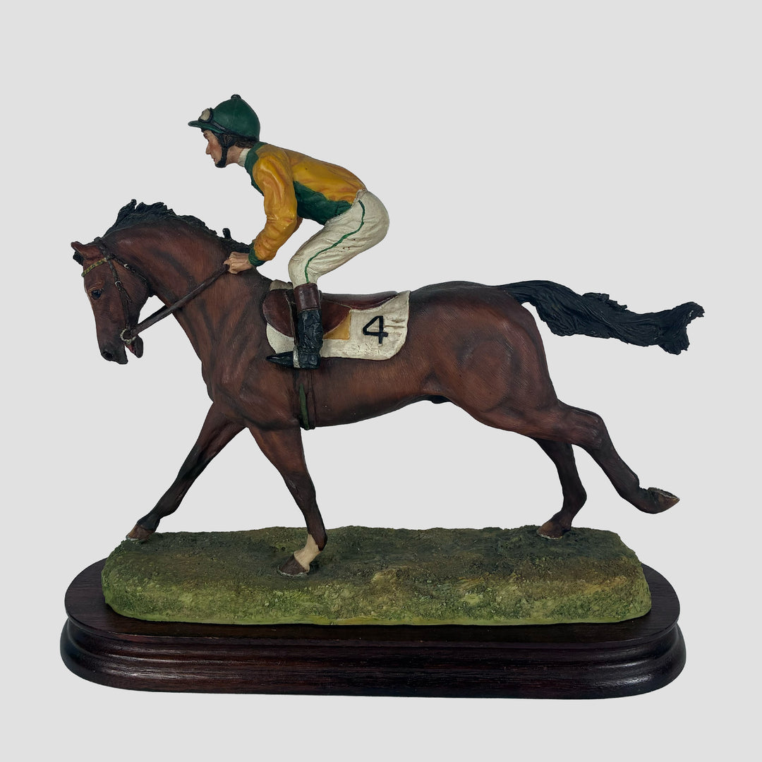 Cantering Down Border Fine Arts Race Horse Model