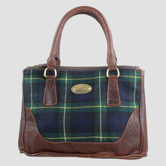 Jodie Bag in Croc Leather with Tweed