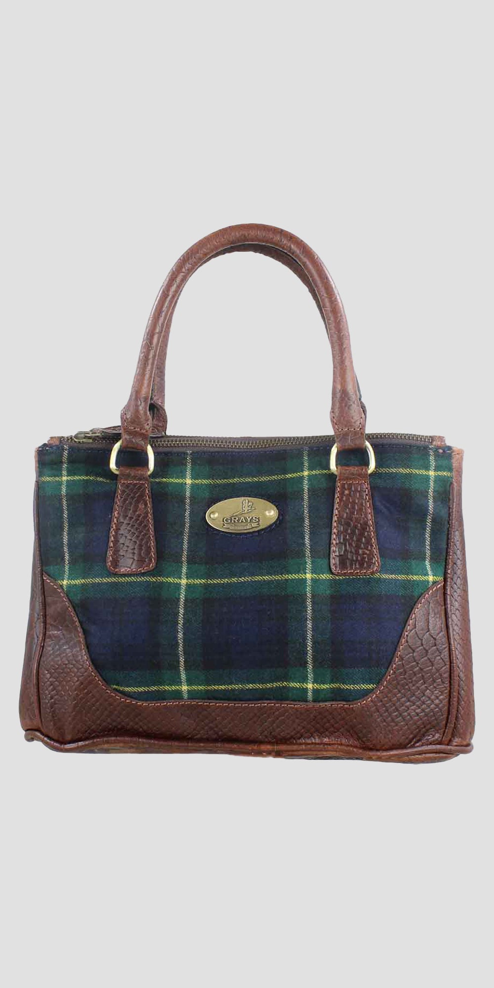 Jodie Bag in Croc Leather with Tweed