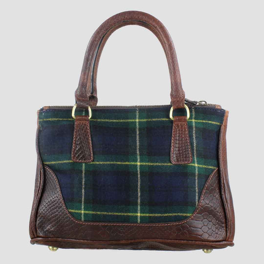 Jodie Bag in Croc Leather with Tweed