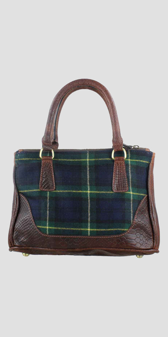 Jodie Bag in Croc Leather with Tweed