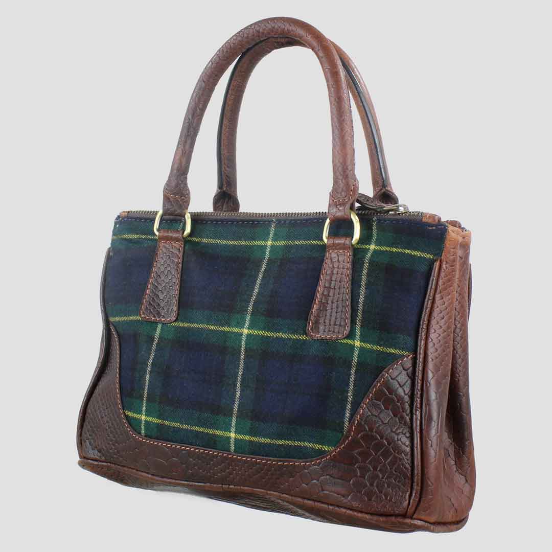 Jodie Bag in Croc Leather with Tweed