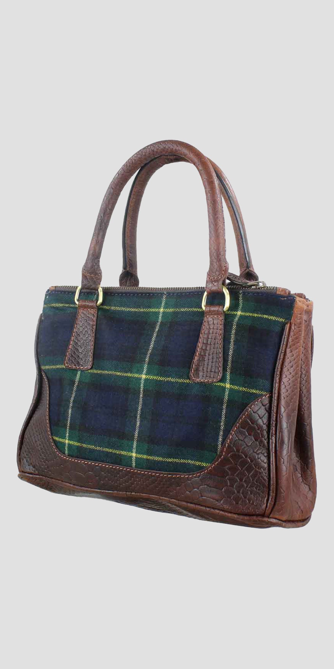 Jodie Bag in Croc Leather with Tweed
