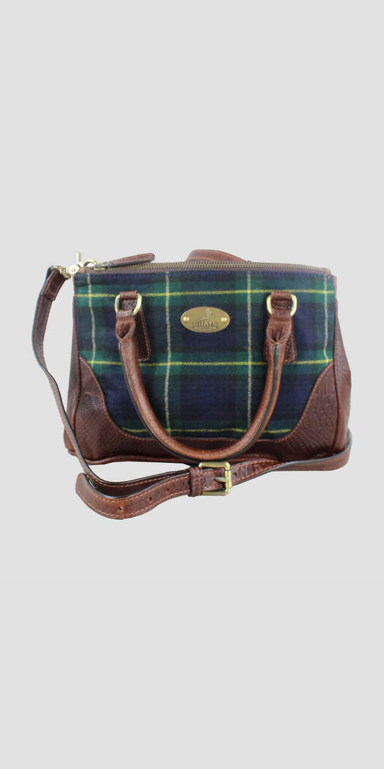 Jodie Bag in Croc Leather with Tweed