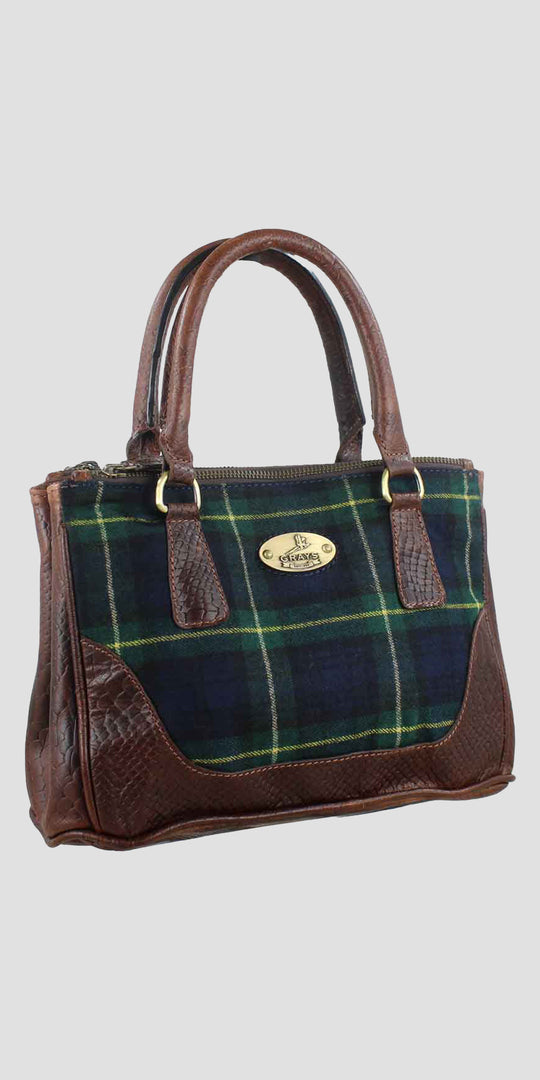 Jodie Bag in Croc Leather with Tweed