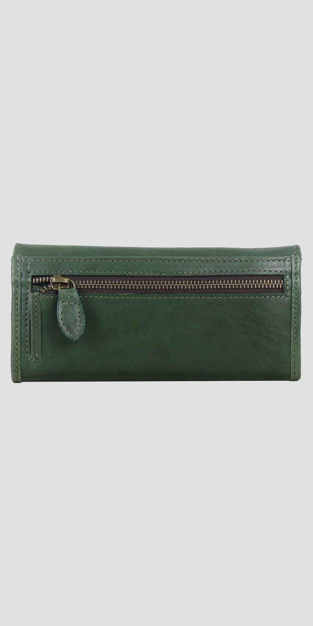 Lily Snaffle Purse in Green Leather
