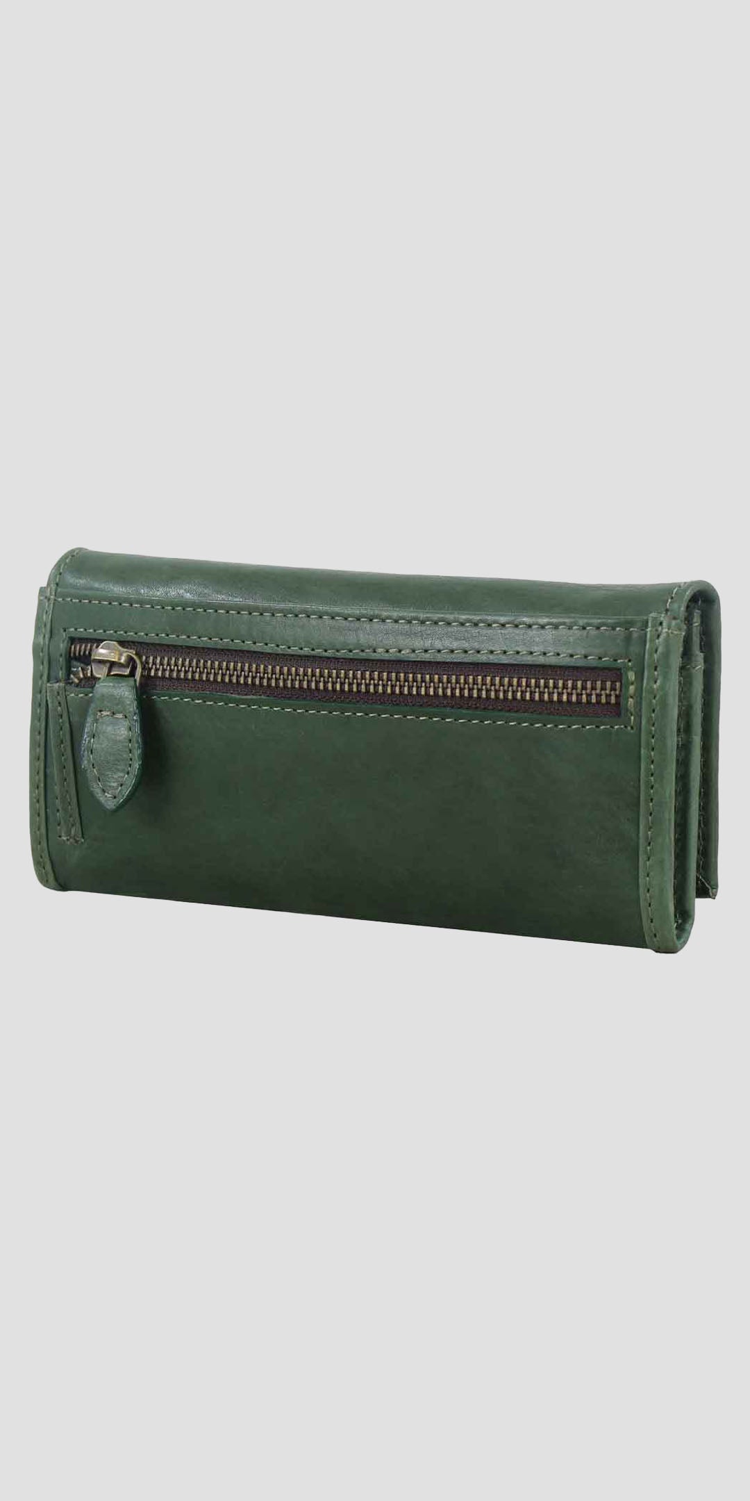 Lily Snaffle Purse in Green Leather