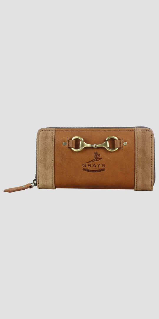 Sally Purse in Smooth Tan Leather with Suede