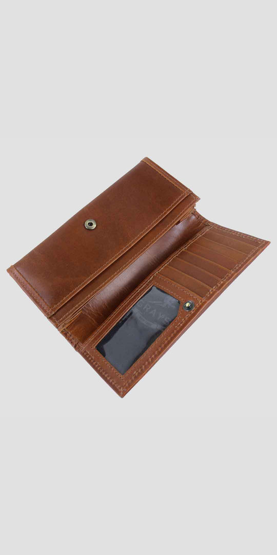 Lily Snaffle Purse in Dark Tan Natural  Leather