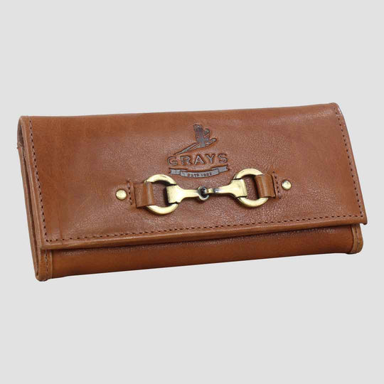 Lily Snaffle Purse in Soft Dark Tan Leather