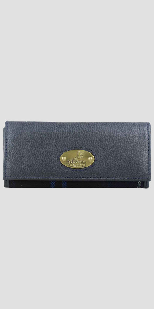 Lily  Purse in Navy and Tweed
