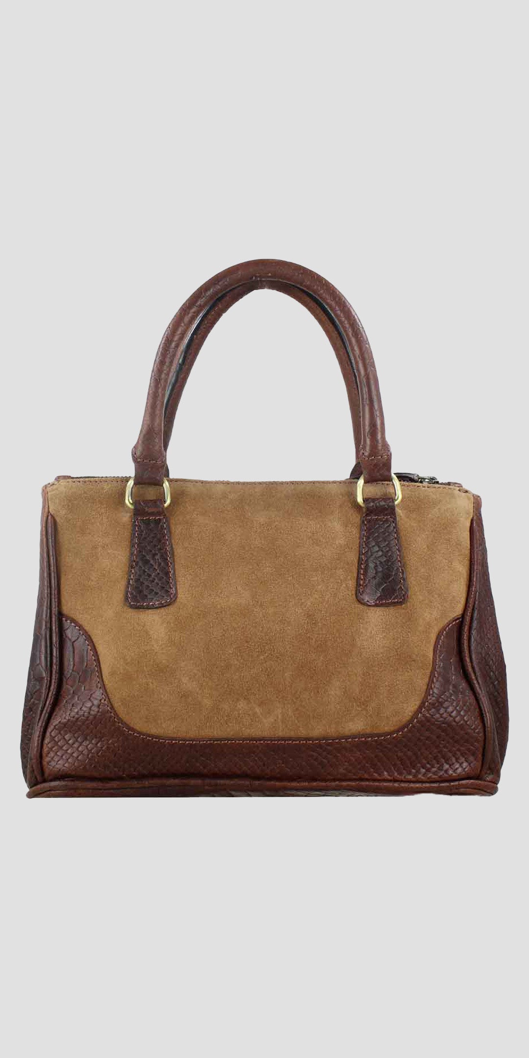 Jodie Handbag in Croc Leather with Suede