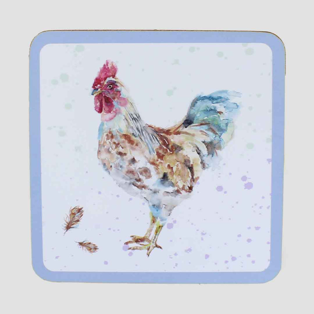 Country Cockerel Coaster Set