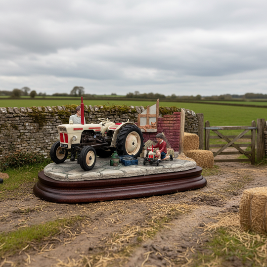 Like Father Like Son David Brown Tractor Model Border Fine Arts Original Box and Certificate