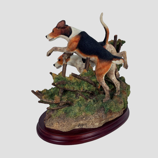 Lost Scent Border Fine Arts Hunting Dog Model Limited Edition Original Certificate