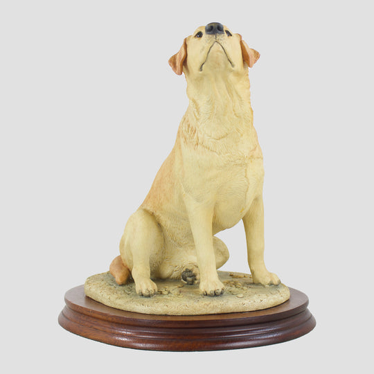 Labrador Sitting (Yellow) Border Fine Arts Dog