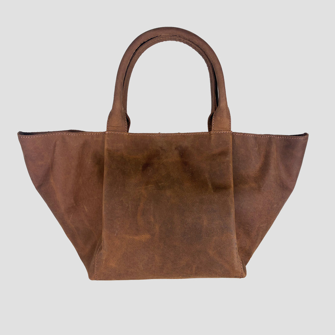 Olivia Midi Handbag in Hunter Leather with Snaffle Bit