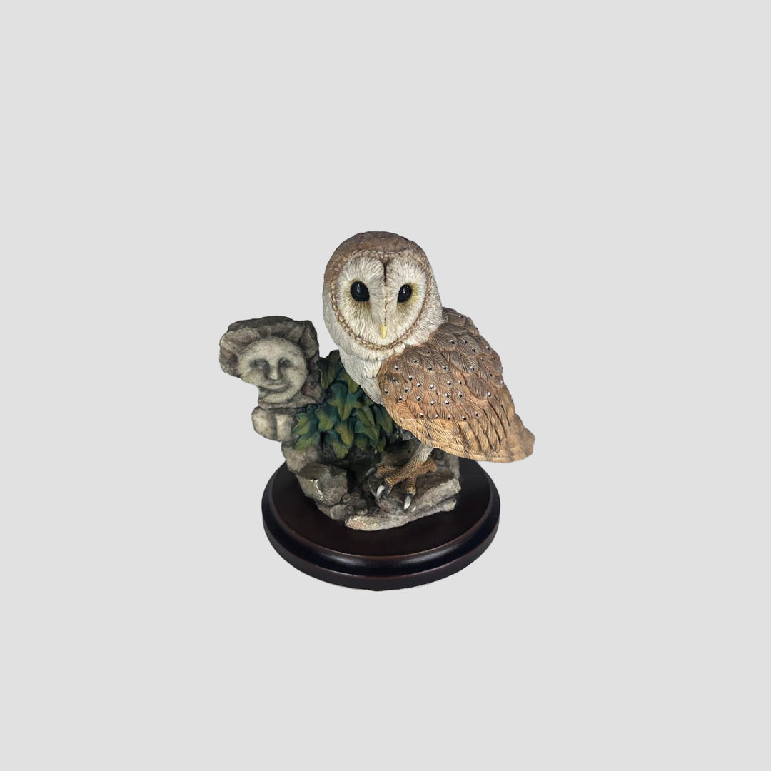 Barn Owl with Stone Sun Model by Country Artists