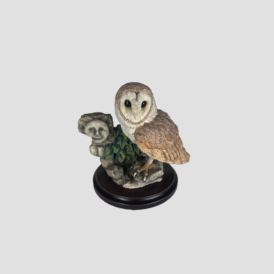 Barn Owl with Stone Sun Model by Country Artists