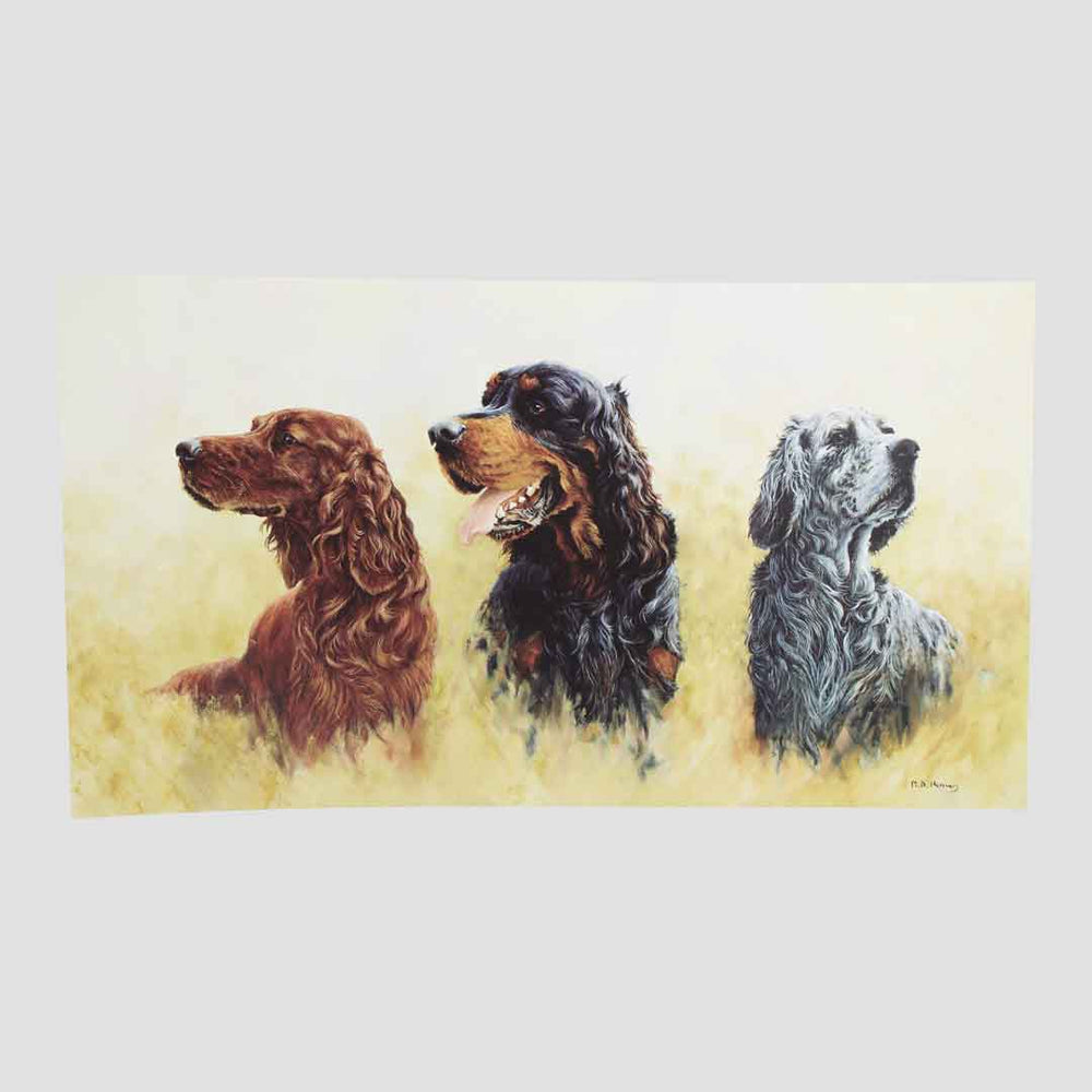 Three Setters Print By Michael Herring