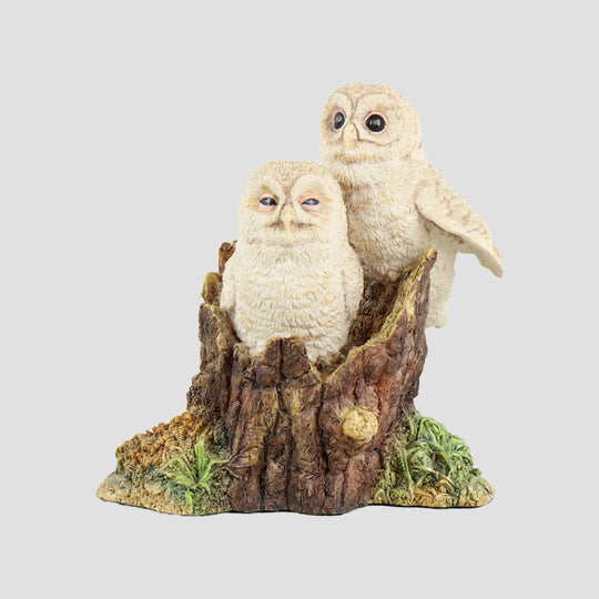 Owlets (Two) Border Fine Arts Owls