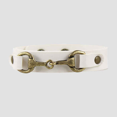 Snaffle Bracelet White