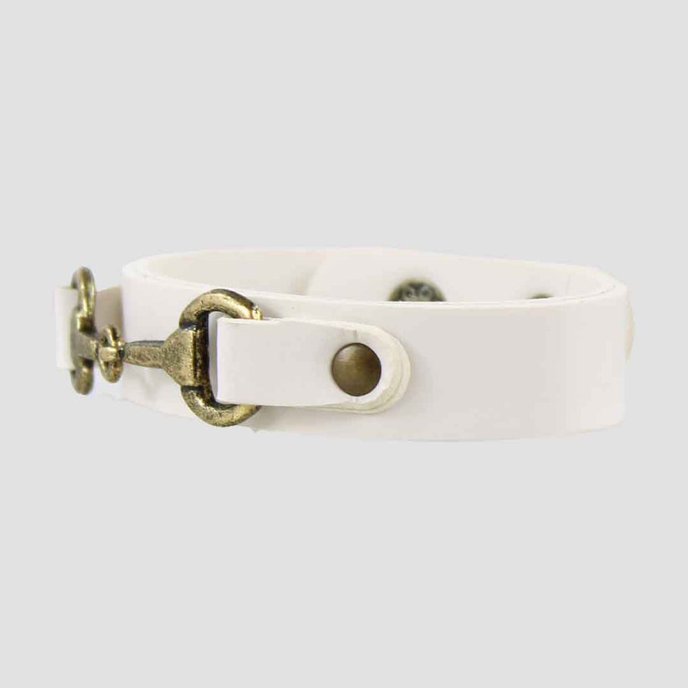 Snaffle Bracelet White