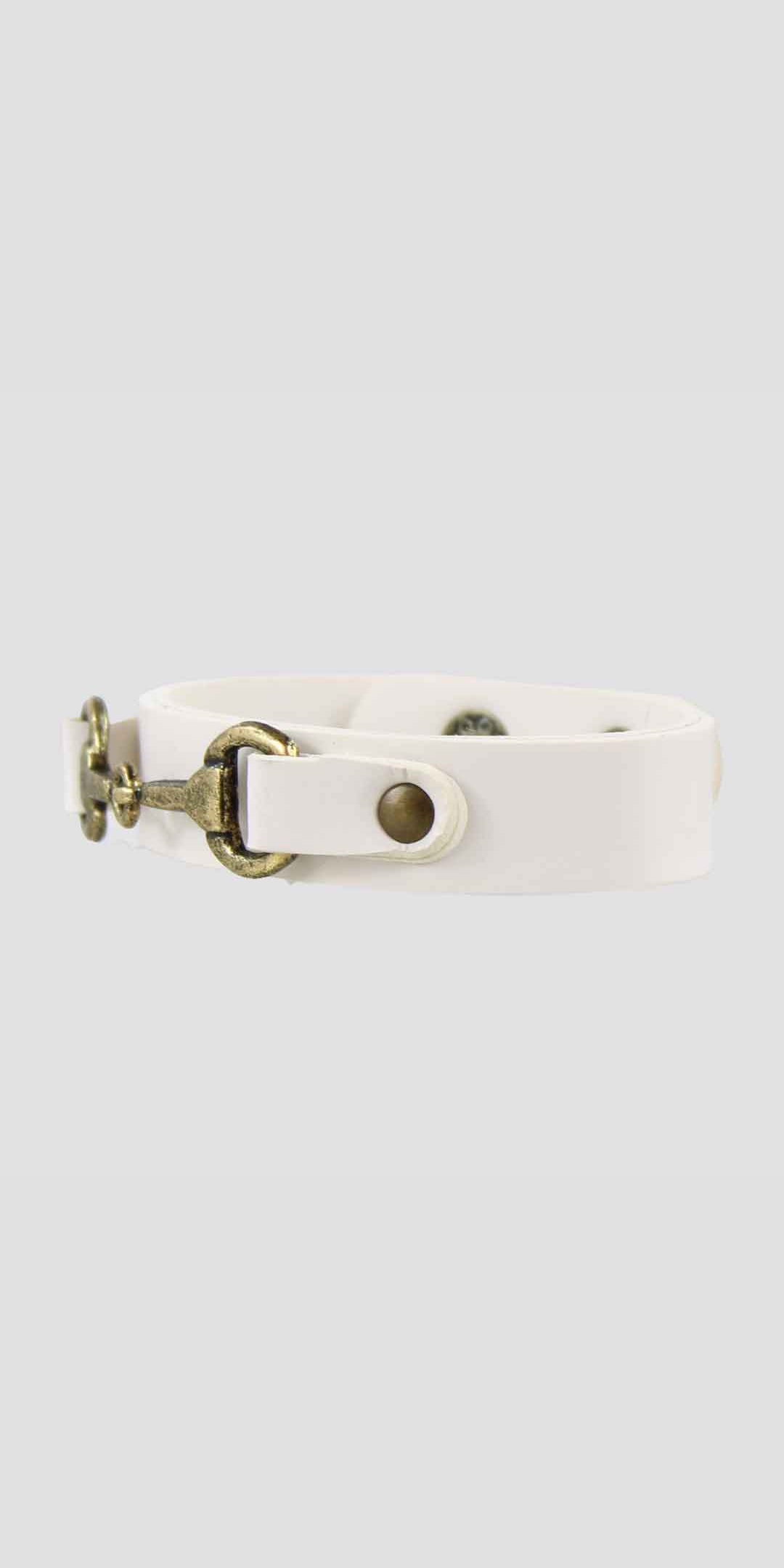 Snaffle Bracelet White