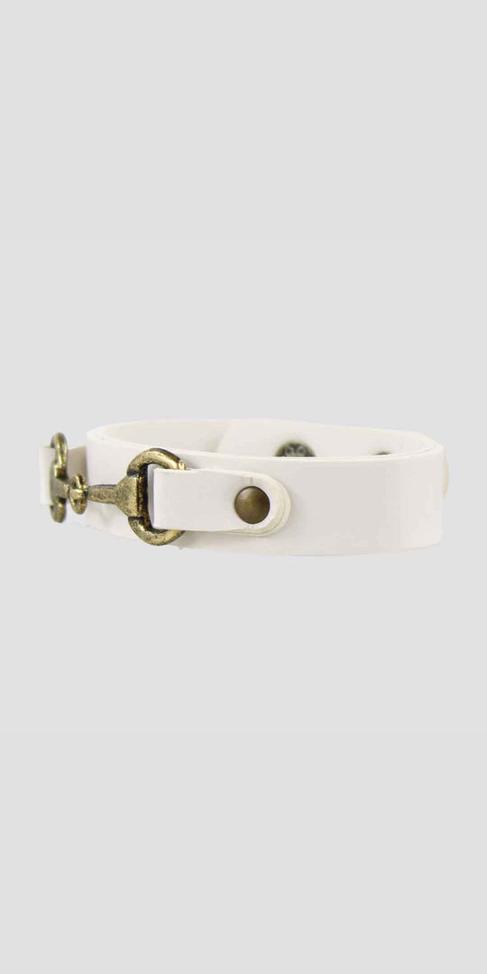 Snaffle Bracelet White