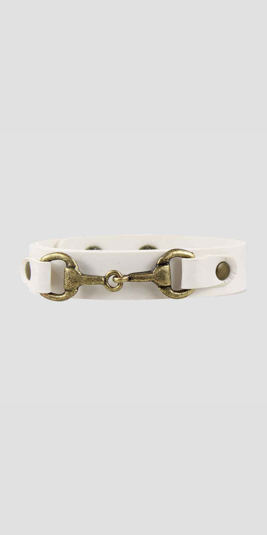 Snaffle Bracelet White