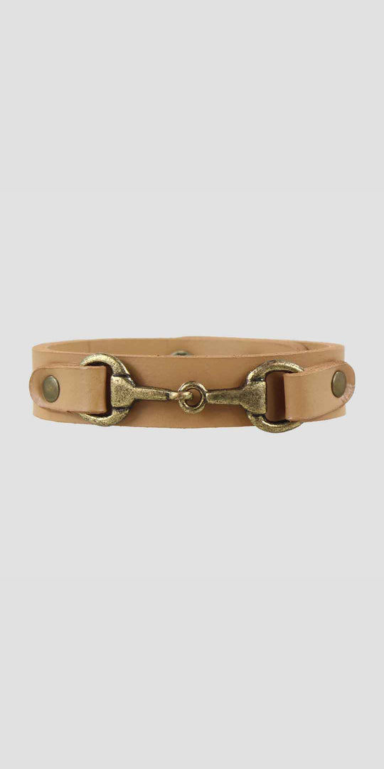 Snaffle Bracelet Tan