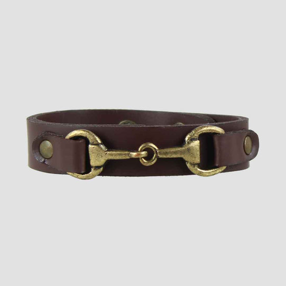 Snaffle Bracelet Dark Brown