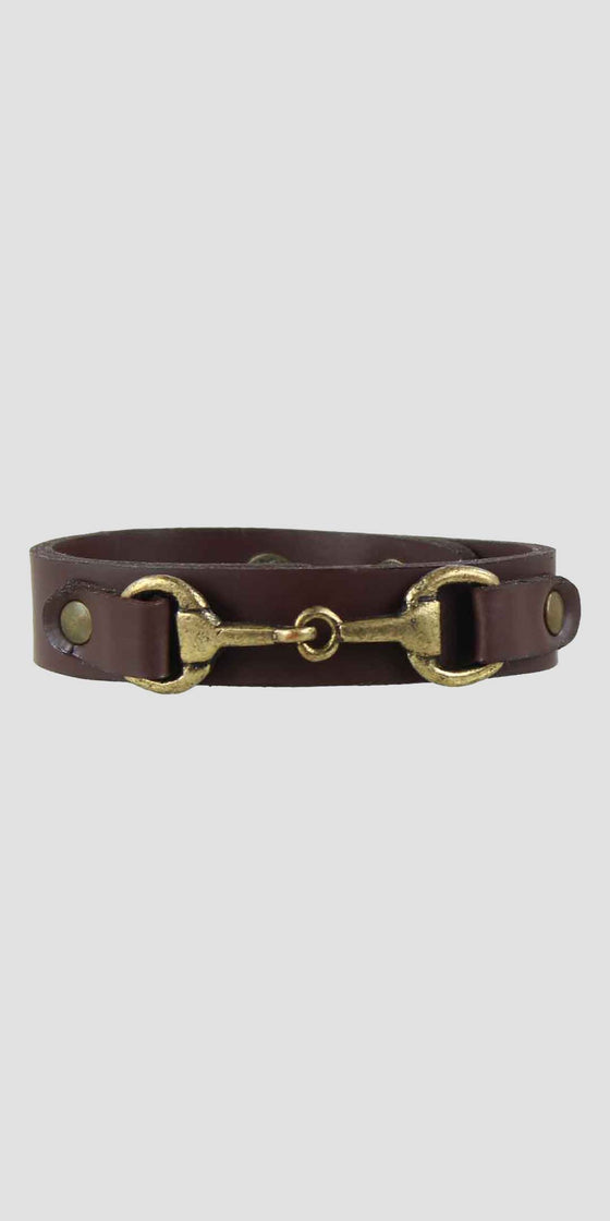 Snaffle Bracelet Dark Brown