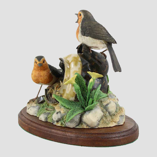 (New Plinth) Joys Of Spring Border Fine Arts Robins