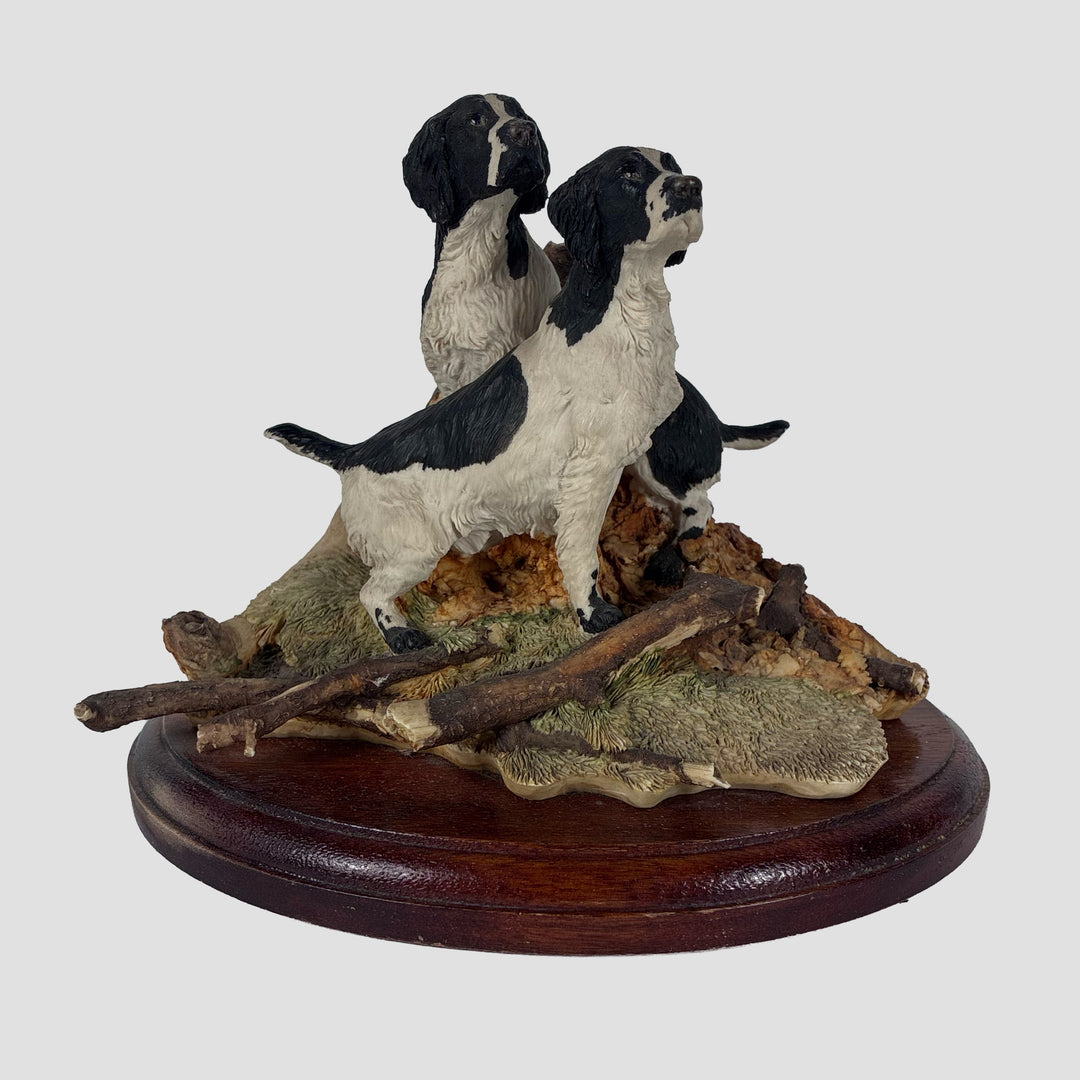 Pair of Black and White Springers By Sherratt &amp; Simpson Dog Model
